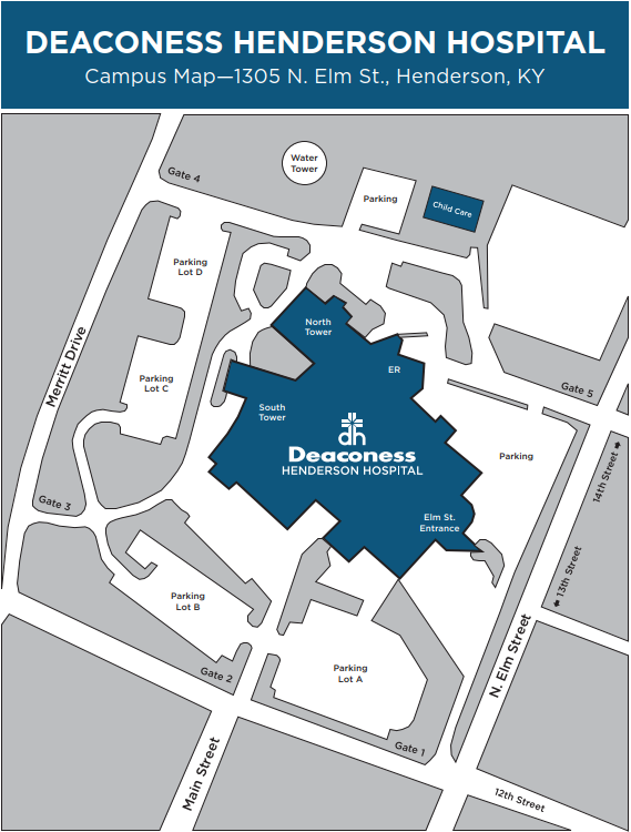 Deaconess Henderson Map and Parking